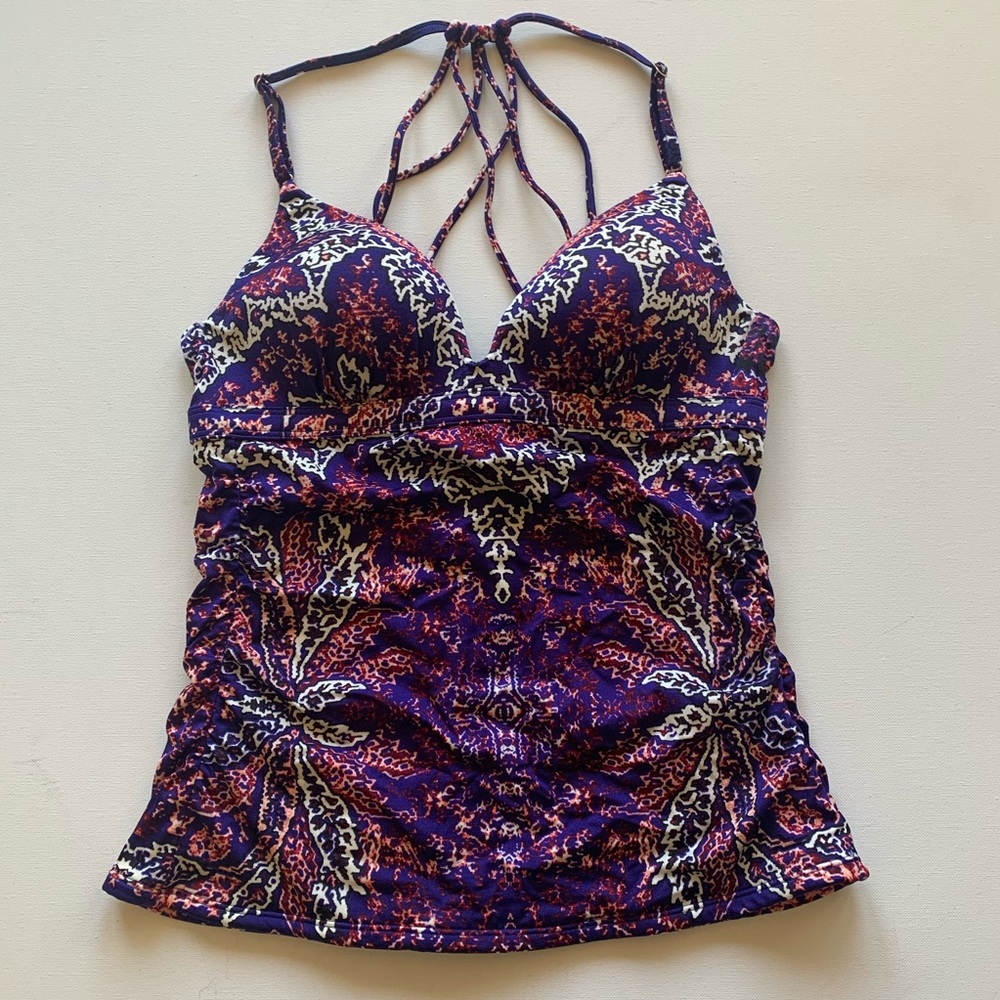 Athleta Aqualux Paradise tankini swim top small